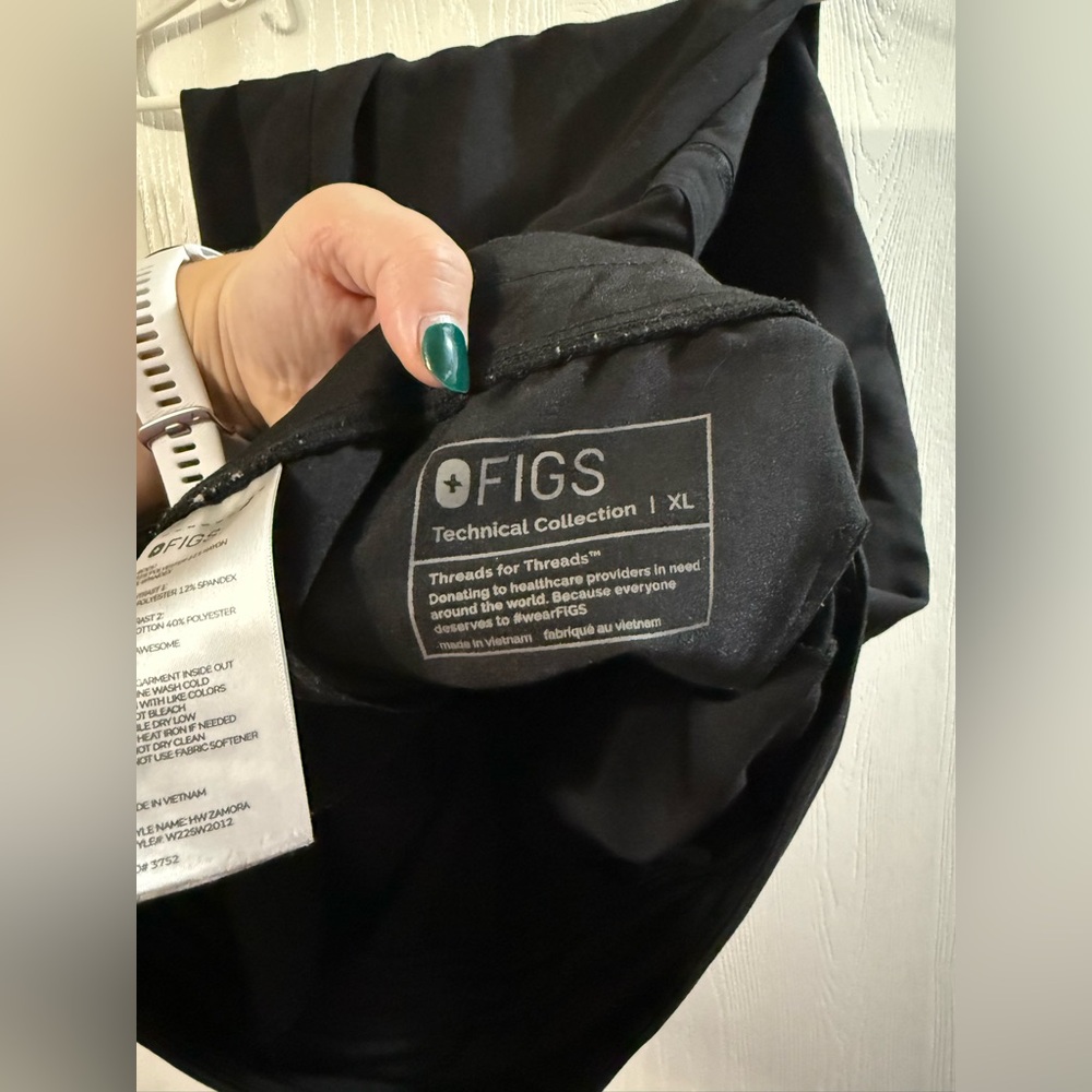 Figs Technical Collection Black Scrub Pants